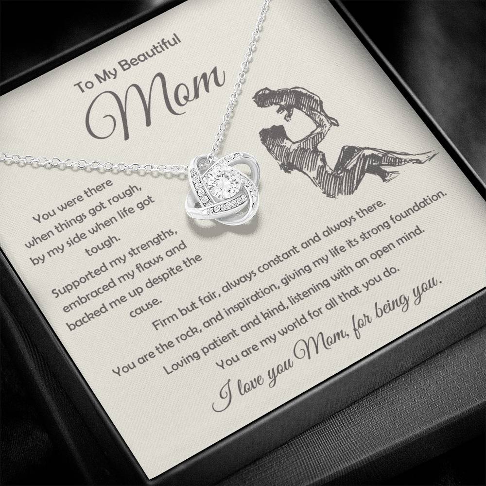 Elegant Love Knot Necklace for Mother's Day