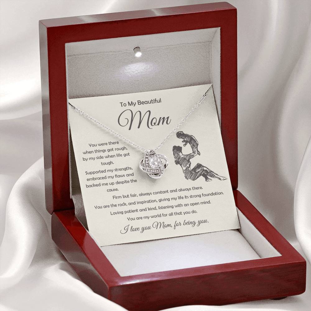 Luxury Gift Box for Mom's Love Knot Necklace