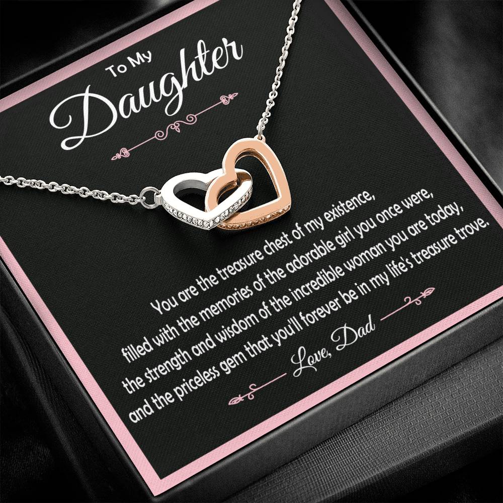 Unique Father to Daughter Love Heart Jewelry Piece