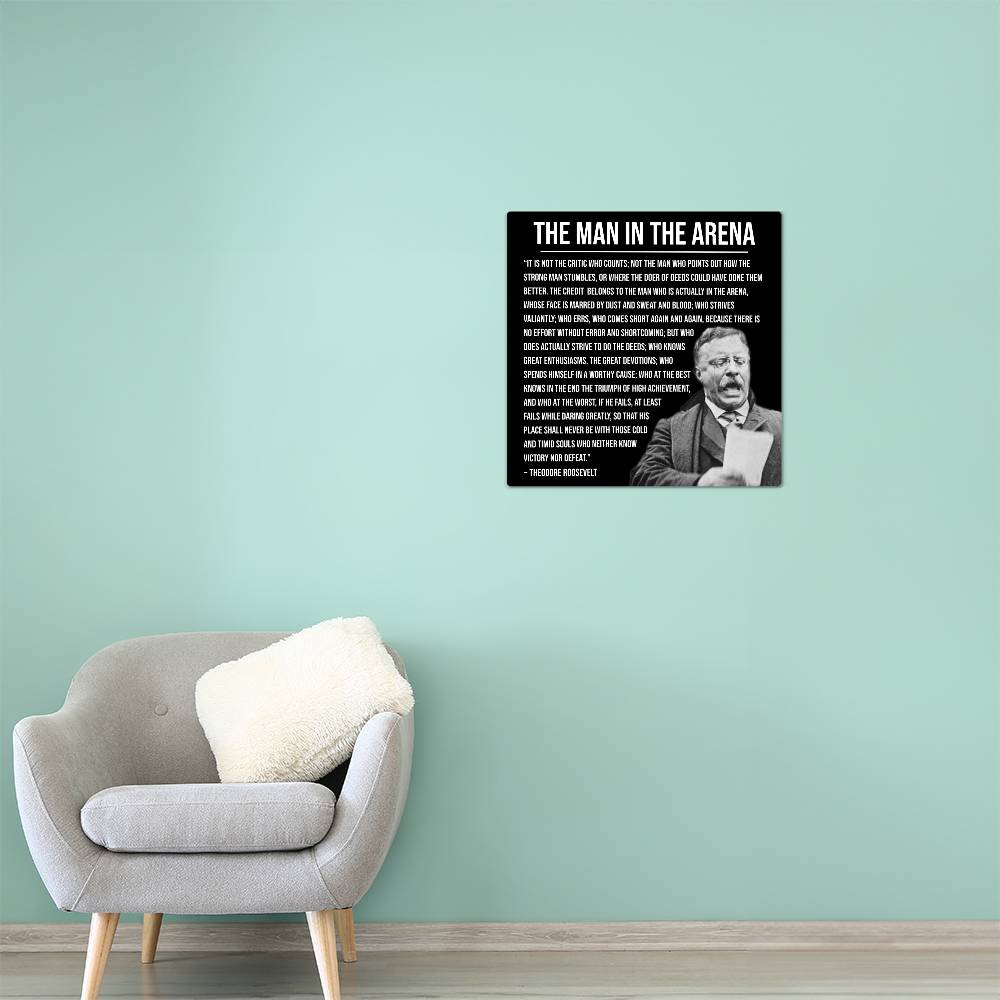 Elegant Metal Wall Decor with Historic Presidential Quote