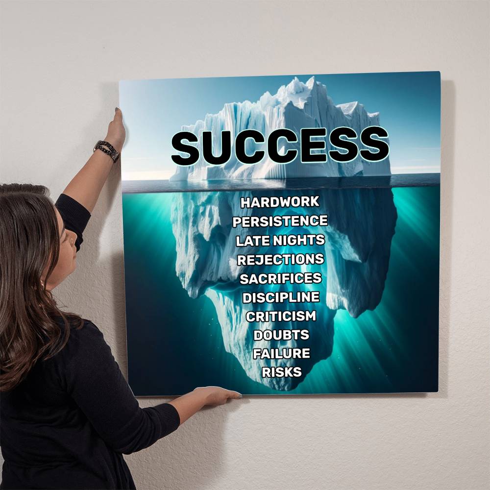 Detailed view of 'Unseen Journey of Success' art, emphasizing the vibrant colors and high-gloss finish.