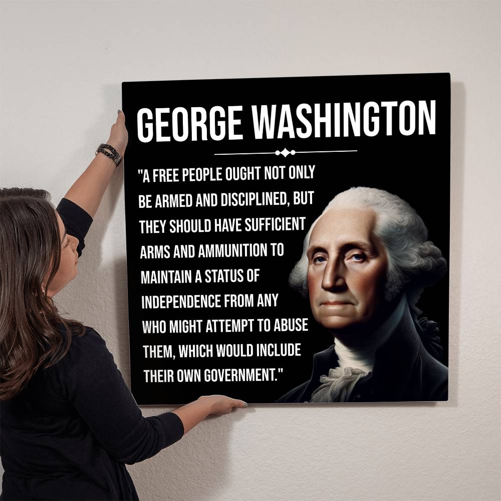 Inspirational George Washington metal wall decor for office and home