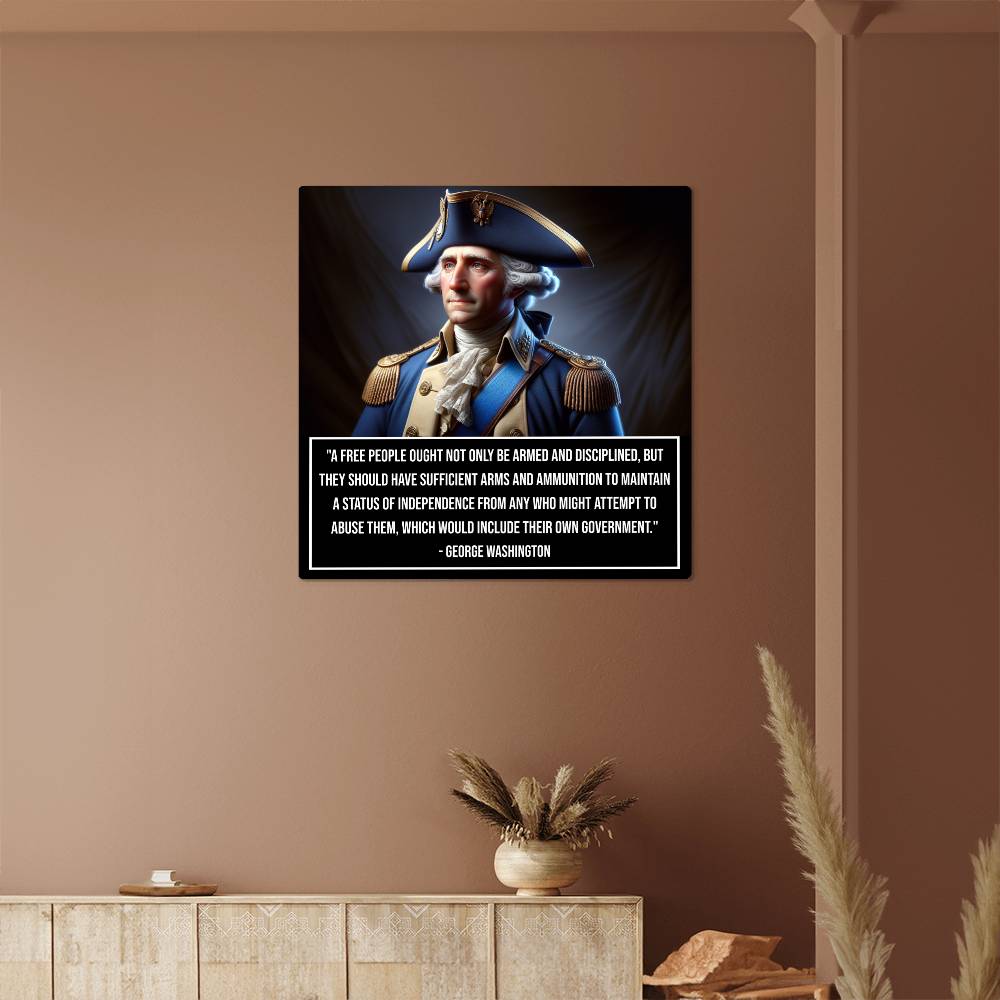 Patriotic George Washington metal portrait for home decor