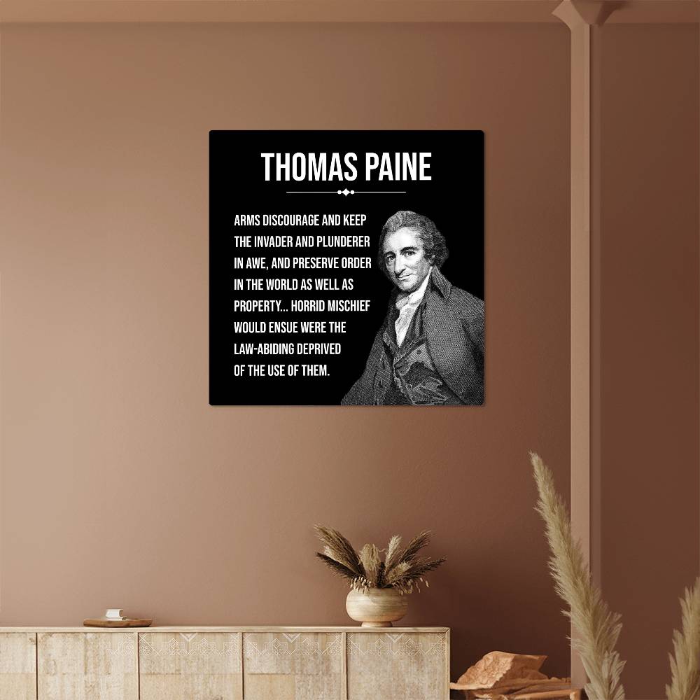 Elegant and timeless Thomas Paine metal wall piece