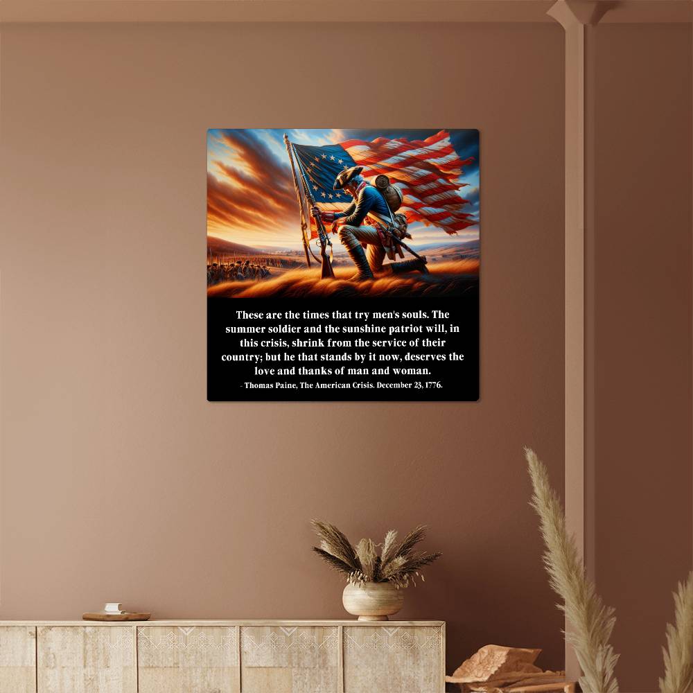 Durable metal wall art celebrating American resilience and patriotism