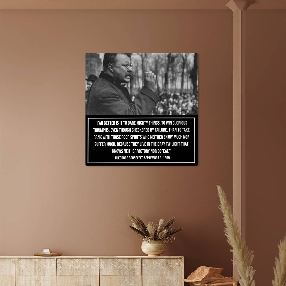 Limited Edition Roosevelt Wall Art - Courage and Leadership Theme