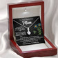 Luxurious gift box with heartfelt necklace for Mom