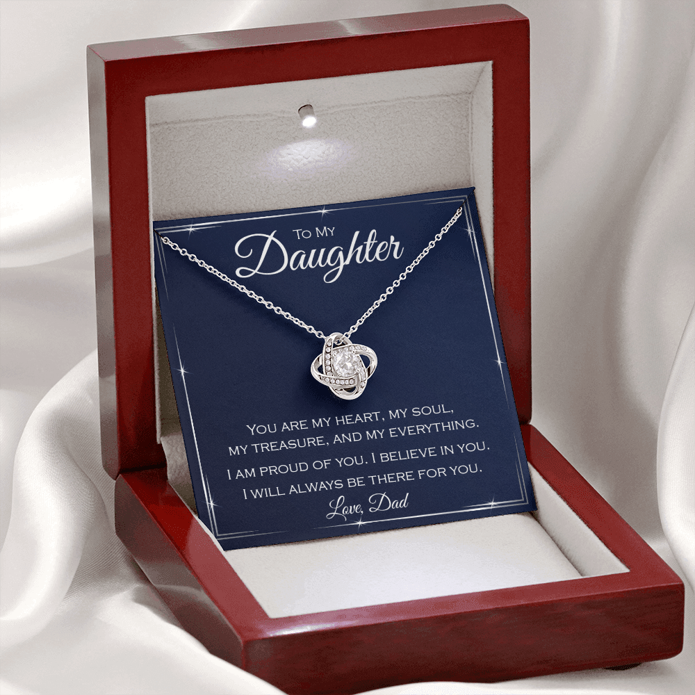 Sentimental dad to daughter jewelry gift with luxury box option