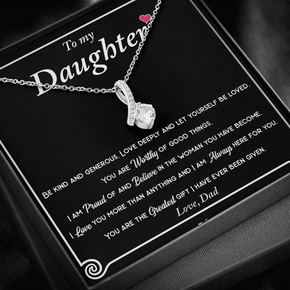 Real Diamond & Gold Gifts to Daughter From Dad, to My Daughter Necklace  Gift, Father Daughter Necklace, Birthday Gift for Daughter From Dad - Etsy