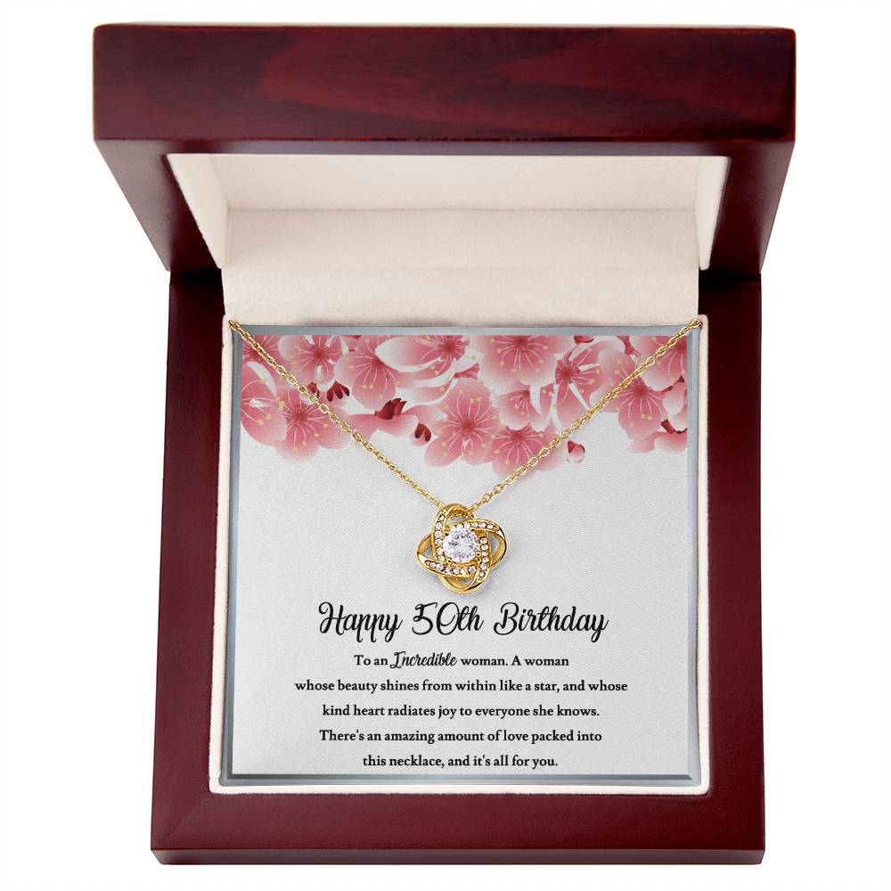 Elegant Gift Box Packaging for 50th Birthday Jewelry Gift