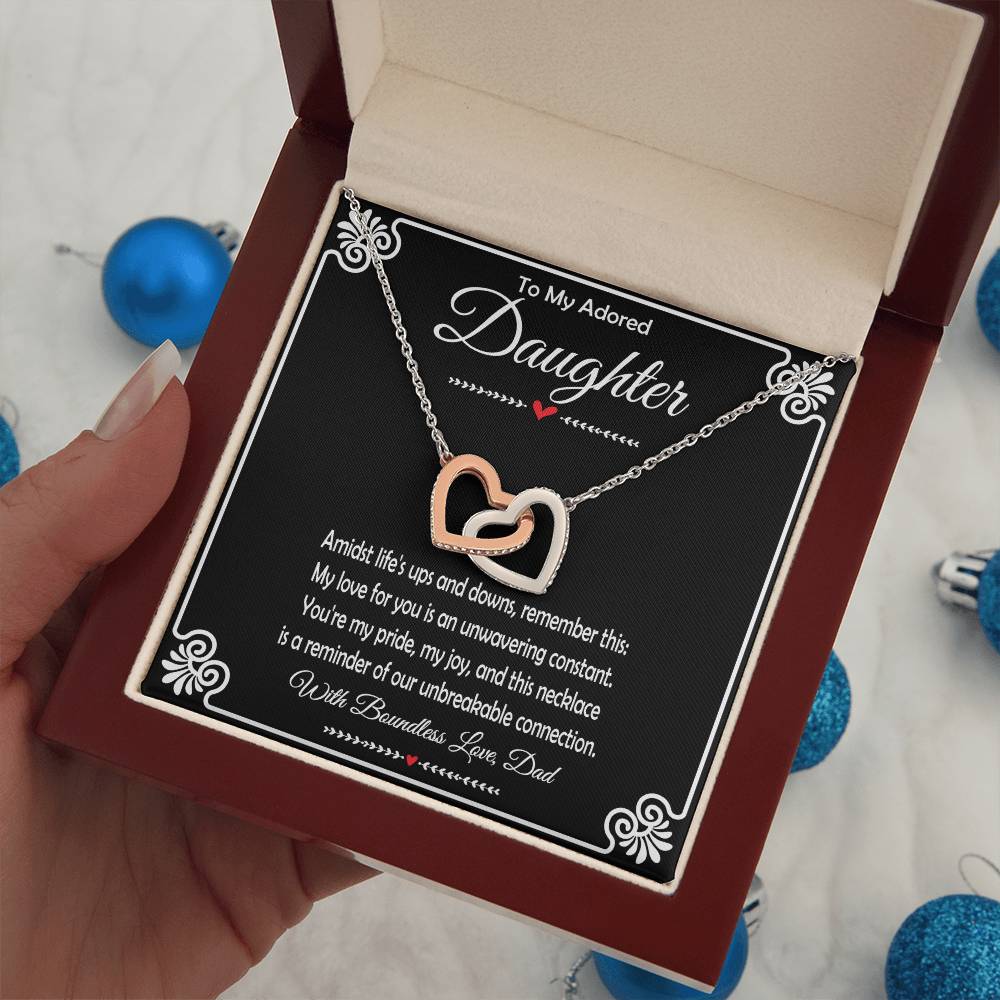 Personalized To My Daughter Necklace From Dad Daddy Father Never Feel You  Are Alone Lion Daughter Birthday Graduation Christmas Customized Message  Card - Teecentury.com
