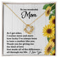 Versatile gold finish love knot necklace perfect for Mom's special day