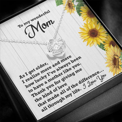 Beautifully packaged Mother's Day necklace ready for gifting